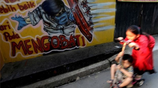 BBC - Crianças brincam na Indonésia; isolamento delas, com fechamento de escolas e menor necessidade de ir à rua como adultos, pode explicar papel menor na transmissão (Foto: REUTERS/WILLY KURNIAWAN)