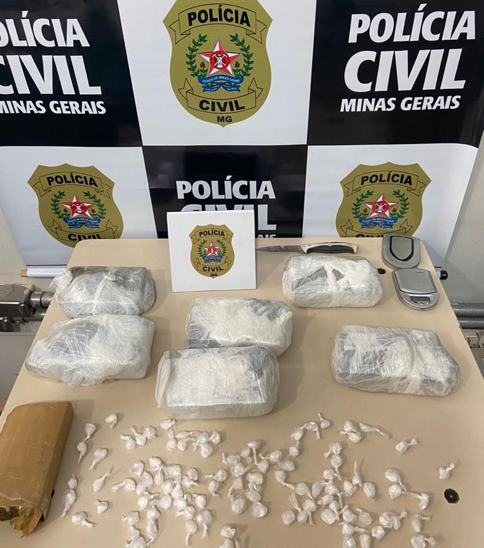 Drogas apreendidas pela Polícia Civil — Foto: Polícia Civil / Divulgação