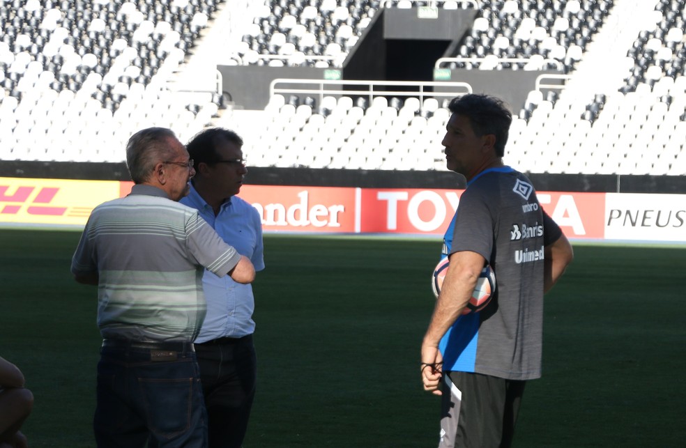 Odorico Roman,  Saul Berdichevski e Renato Gaúcho  (Foto: Eduardo Moura)