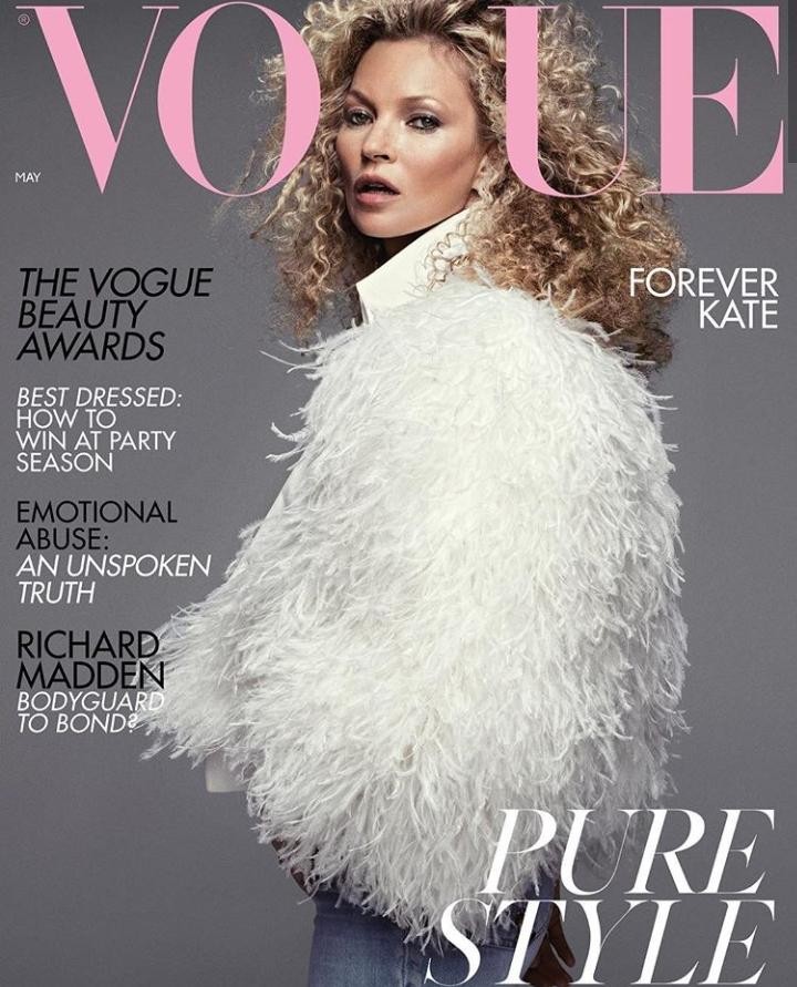 Kate Moss na capa da Vogue Britânica (Foto: Inez and Vinoodh)