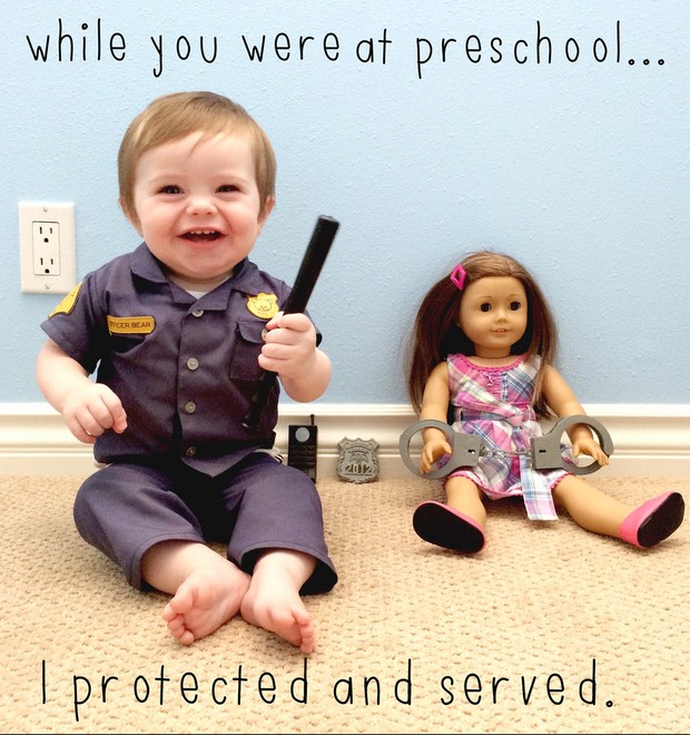 Enquanto você estava na escola eu protegi e servi (Foto: Heather Spohr)