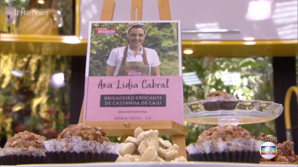 Ana Lídia Cabral venceu o concurso 'Melhor Brigadeiro do Brasil' com o Brigadeiro Crocante de Castanha-de-Caju — Foto: TV Globo