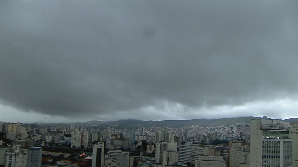 PrevisÃ£o Ã© de chuva forte em Belo Horizonte nesta quarta â Foto: ReproduÃ§Ã£o/TV Globo