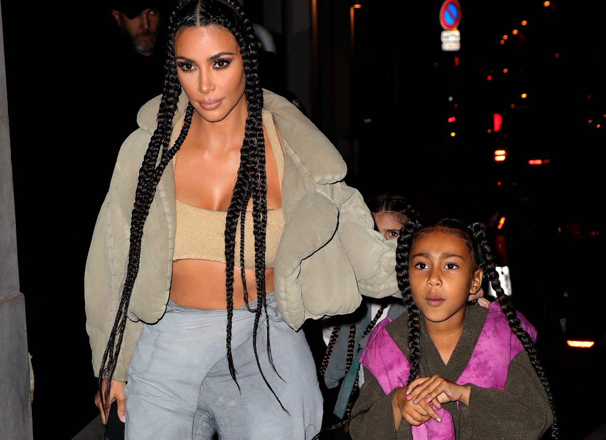 Kim Kardashian e a filha, North West (Foto: Getty Images)