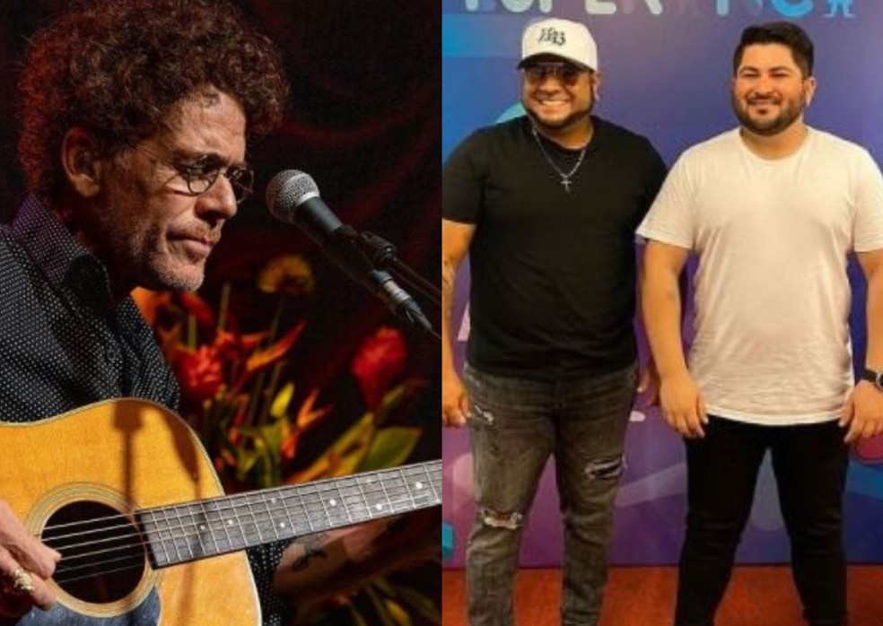 Nando Reis e Os Barões da Pisadinha — Foto: Reprodução Instagram