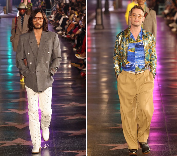 Macaulay Culkin, Jared Leto e mais celebridades desfilaram para Gucci   (Foto: Getty Images)