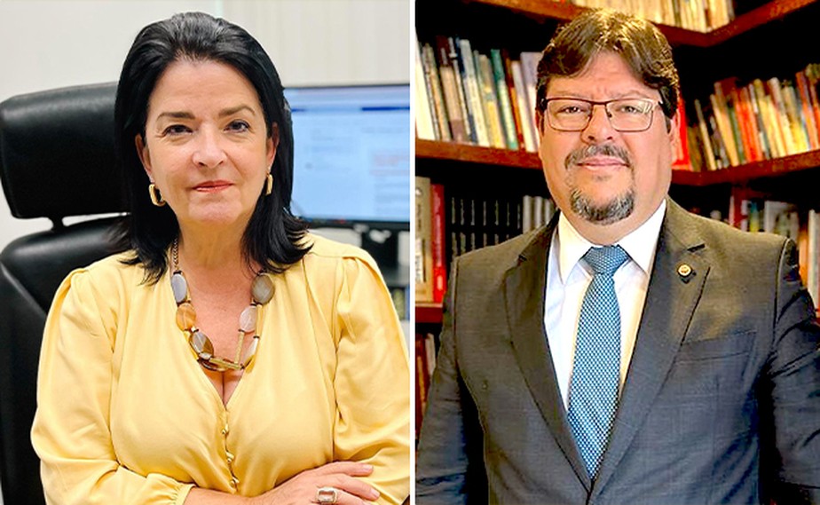 A procuradora Leila Machado Costa e o atual procurador-geral, Luciano Mattos