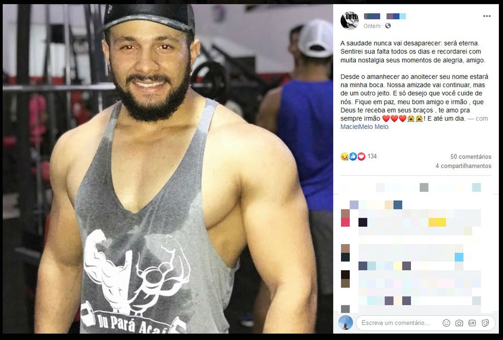 Nas redes sociais, amigos deixaram mensagens de luto pela morte de Marciel  â€” Foto: ReproduÃ§Ã£o/Facebook