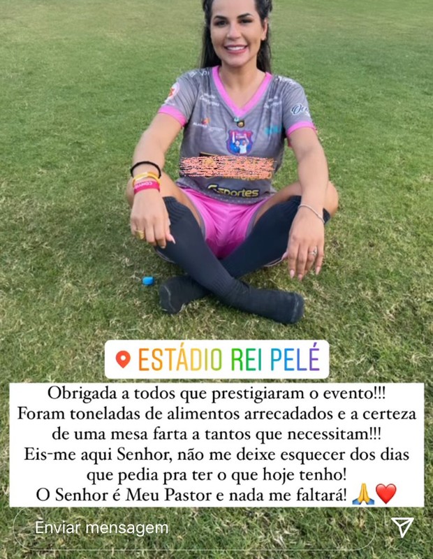 Deolane Bezerra participa de futebol solidário (Foto: Reprodução/Instagram)