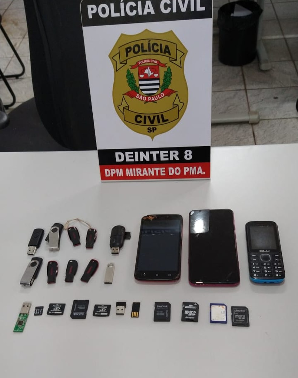 OperaÃ§Ã£o policial de combate Ã  pedofilia Ã© realizada nas regiÃµes de Prudente, AraÃ§atuba e Bauru â€” Foto: PolÃ­cia Civil 