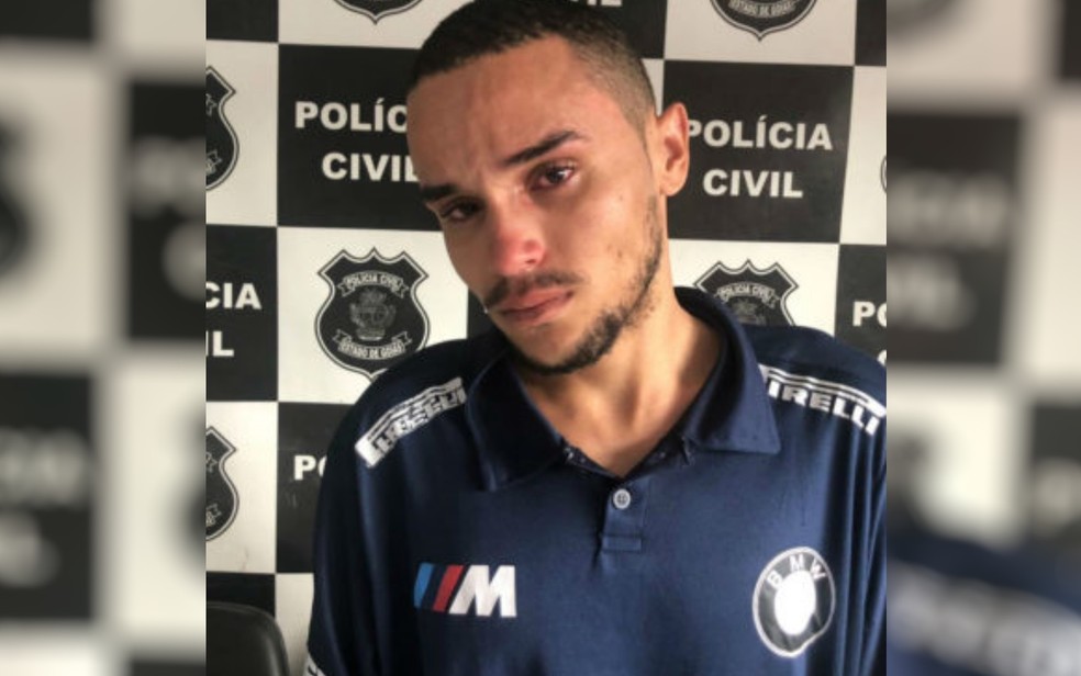 Wesley Patric Santos foi preso em Valparaíso de Goiás suspeito de matar soldado do Exército — Foto: Polícia Civil/Divulgação