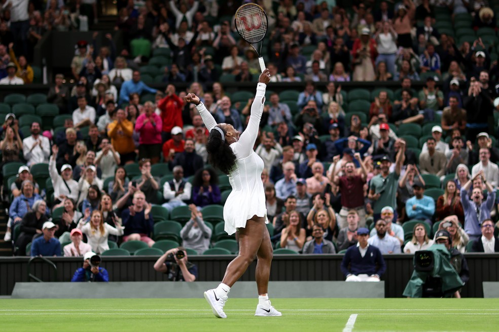Serena Williams Wimbledon 2022 torcida Grand Slam — Foto: Clive Brunskill/Getty Images