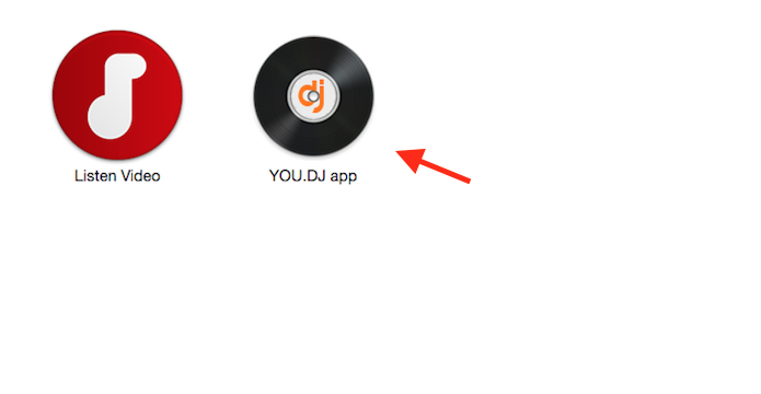 Opção para abrir o aplicativo You.DJ no Google Chrome (Foto: Reprodução/Marvin Costa)