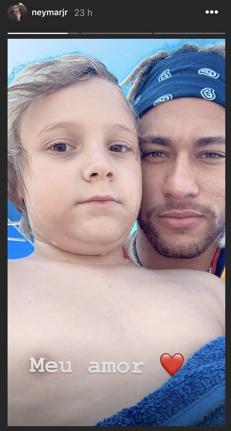 Neymar e Davi Lucca (Foto: Reprodução / Instagram)
