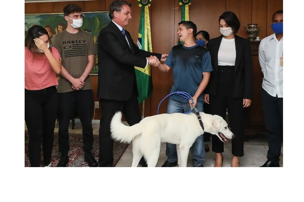 Cão adotado pela família Bolsonaro é devolvido ao dono