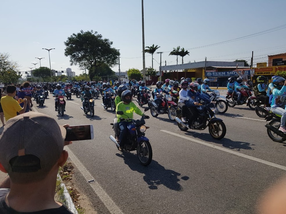 Edição 2019 da Moto Romaria reúne cerca de 30 mil pessoas em 20 mil veículos — Foto: José Leomar/SVM