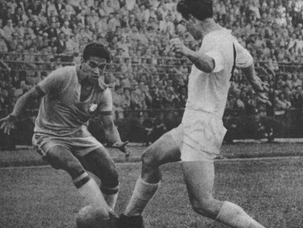 Último gol da Espanha no Brasil foi marcado na campanha do bi, em 1962 — Foto: CBF