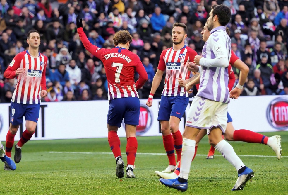 Griezmann foi o nome da vitória do Atlético de Madrid — Foto: EFE/R. GARCÍA.