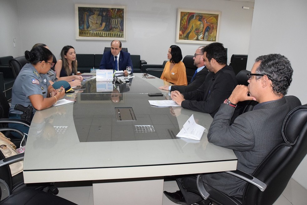 Reunião discute implantação da Patrulha Maria da Penha em cidades do Maranhão — Foto: Divulgação/Ministério Público do Maranhão
