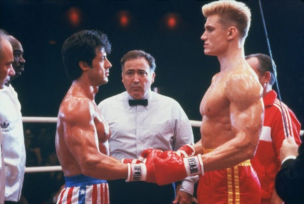 Dolph Lundgren representou o vilão russo Ivan Drago no filme "Rocky IV" — Foto: Divulgação