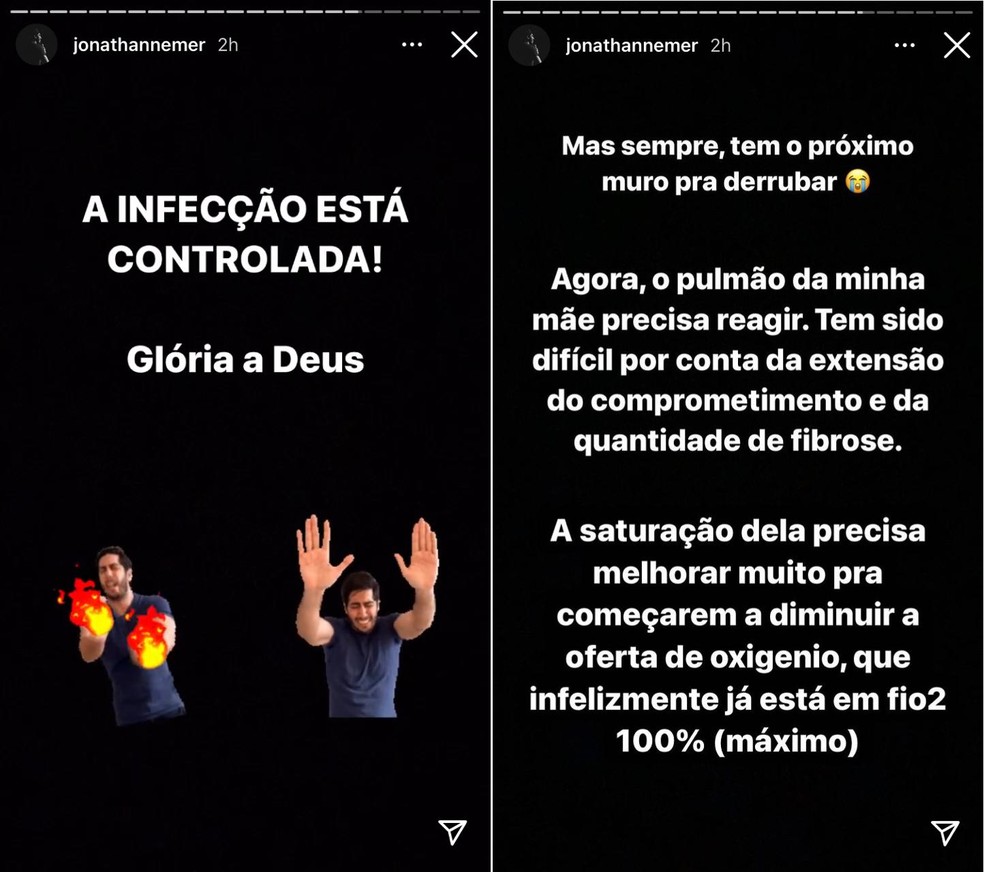 Mãe de humorista de Marília se recupera de superbactéria, mas estado de saúde ainda é grave — Foto: Instagram/Reprodução