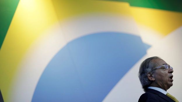 O ministro da Economia, Paulo Guedes; proposta de reforma da Previdência do governo é acompanhada de perto por atores do mercado  (Foto: Reuters/via BBC News Brasil)