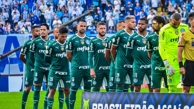 Time do Palmeiras antes de jogo contra o Avaí