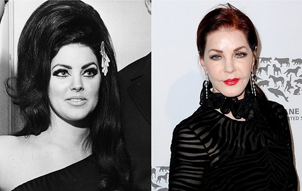 Priscilla Presley em 1971 e em 2016 (Foto: Getty Images)