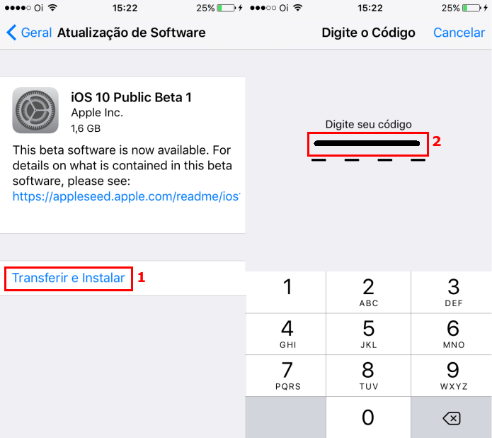 Iniciando e autorizando a instalação do iOS 10 (Foto: Reprodução/Edivaldo Brito) (Foto: Iniciando e autorizando a instalação do iOS 10 (Foto: Reprodução/Edivaldo Brito) )