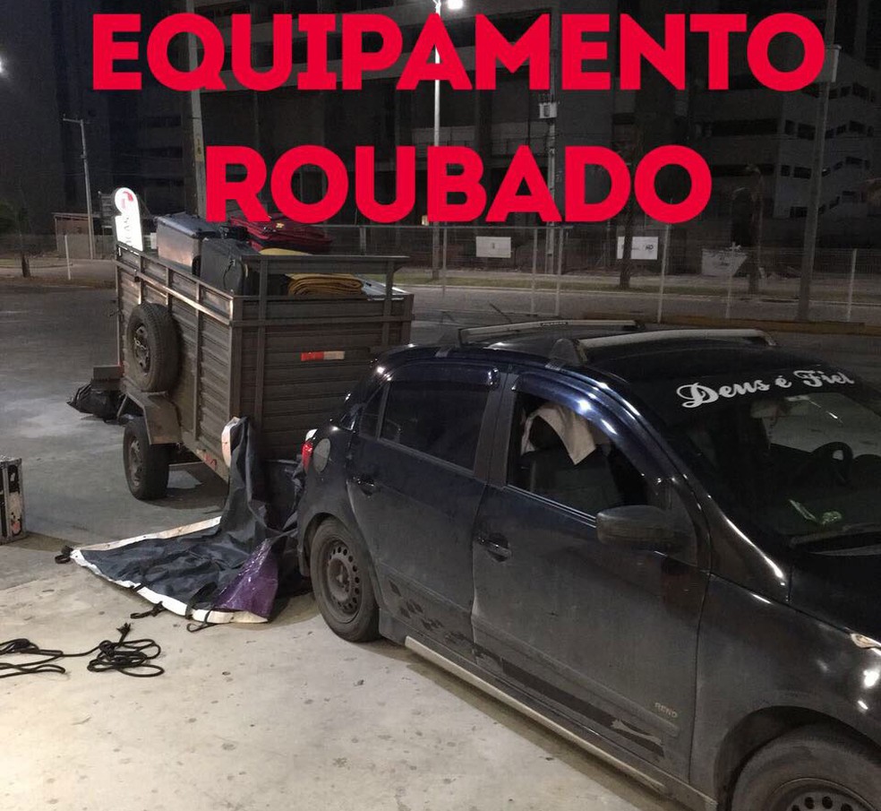 Carro que transportava equipamento de show de Caetano Veloso é roubado (Foto: Produção/Caetano Veloso)