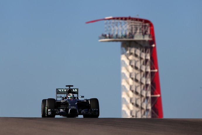 Lewis Hamilton em ação no 1º treino livre para o GP dos EUA, em Austin (Foto: Getty Images) Lewis Hamilton em ação no 1º treino livre para o GP dos EUA, em Austin (Foto: Getty Images)