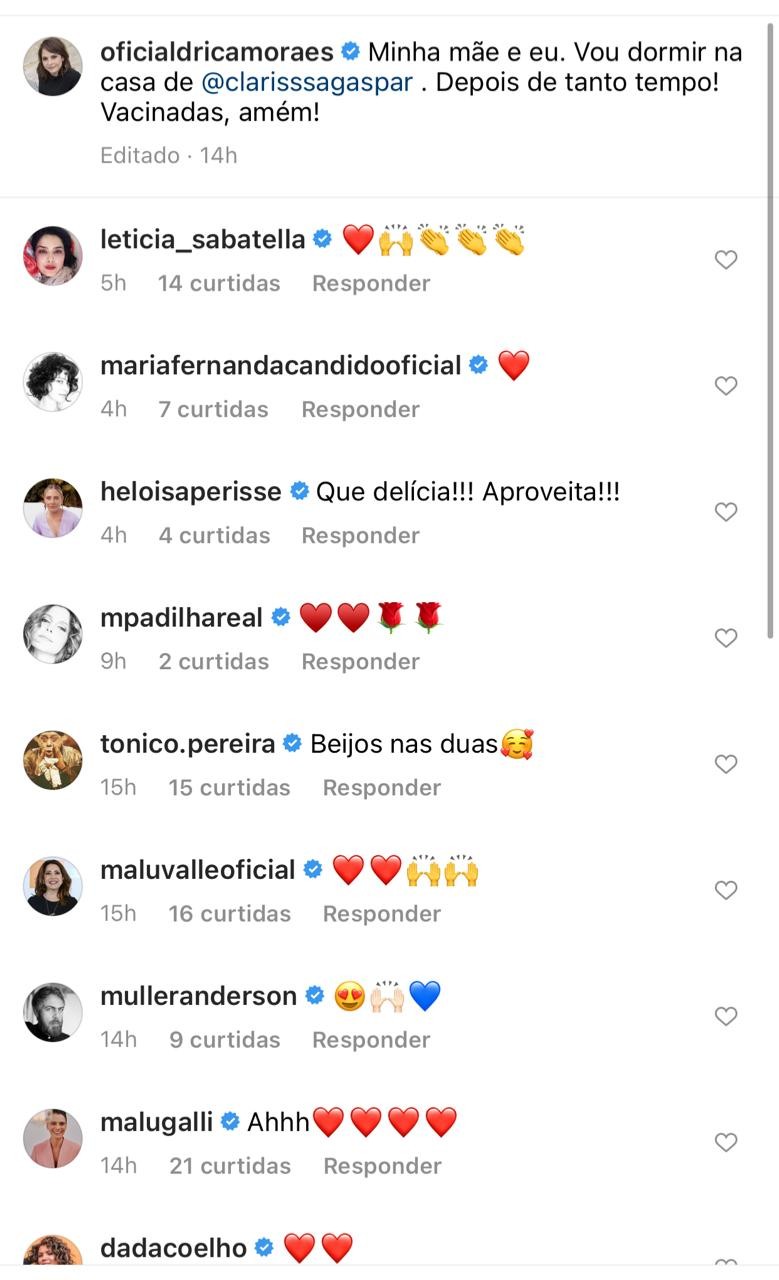 Famosos e fãs comentam na foto de Drica Moraes (Foto: Reprodução/Instagram)