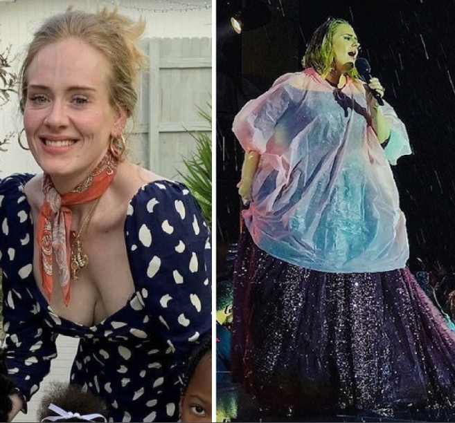 A cantora Adele em flagrante feito durante suas férias no Caribe, onde contou para fãs ter perdido 45 quilos (Foto: Instagram)