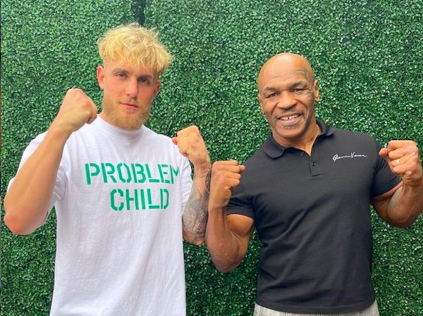 O youtuber Jake Paul e o boxeador Mike Tyson (Foto: Instagram)