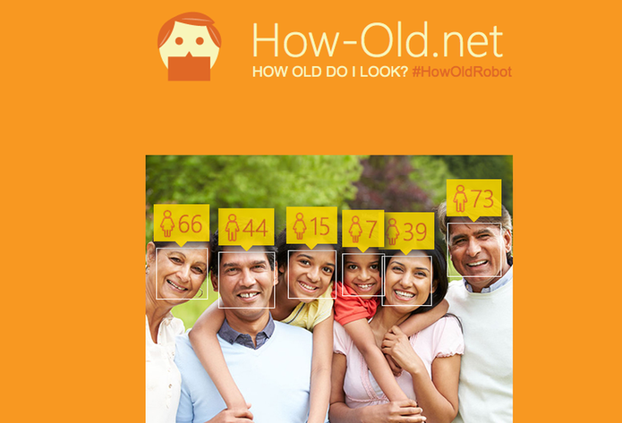 Aplicativo de reconhecimento facial promete descobrir idade do usuário (Foto: Divulgação/Microsoft)