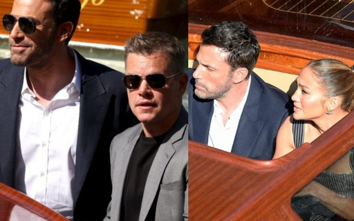 Acompanhado de Jennifer Lopez, Ben Affleck reencontra Matt Damon em Veneza