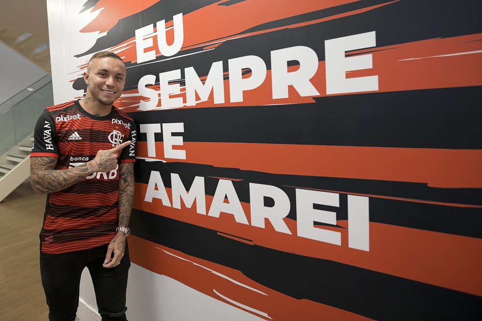 Everton Cebolinha, novo reforço do Flamengo — Foto: Alexandre Vidal/CRF