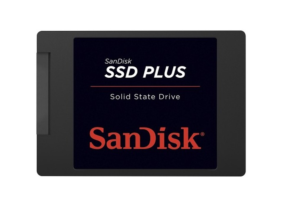 Sandisk SSD Plus tem apenas 7mm de espessura â€” Foto: DivulgaÃ§Ã£o/Sandisk