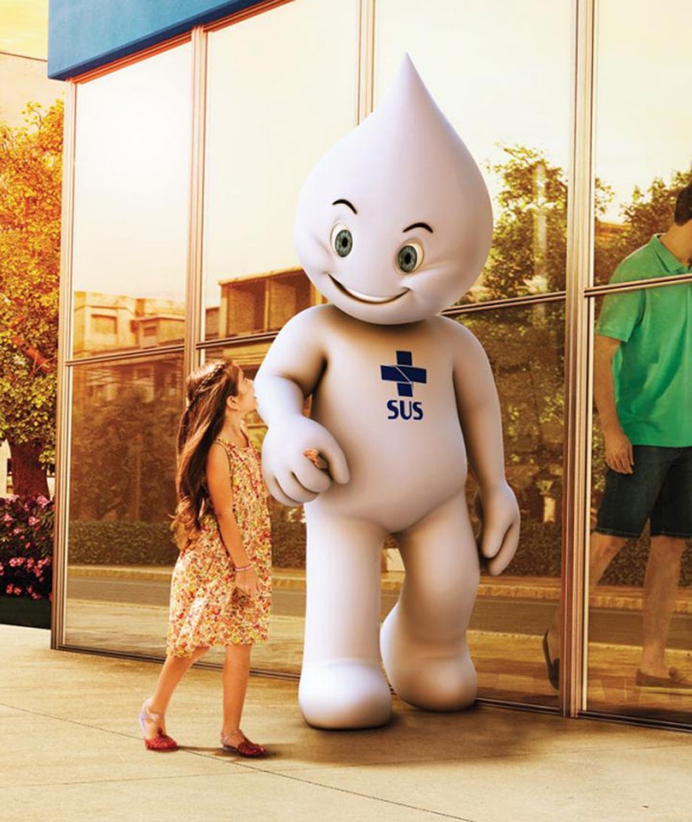 Zé Gotinha, personagem das campanhas de vacinação contra pólio, em material de divulgação do Ministério da Saúde (Foto: Reprodução/Ministério da Saúde)