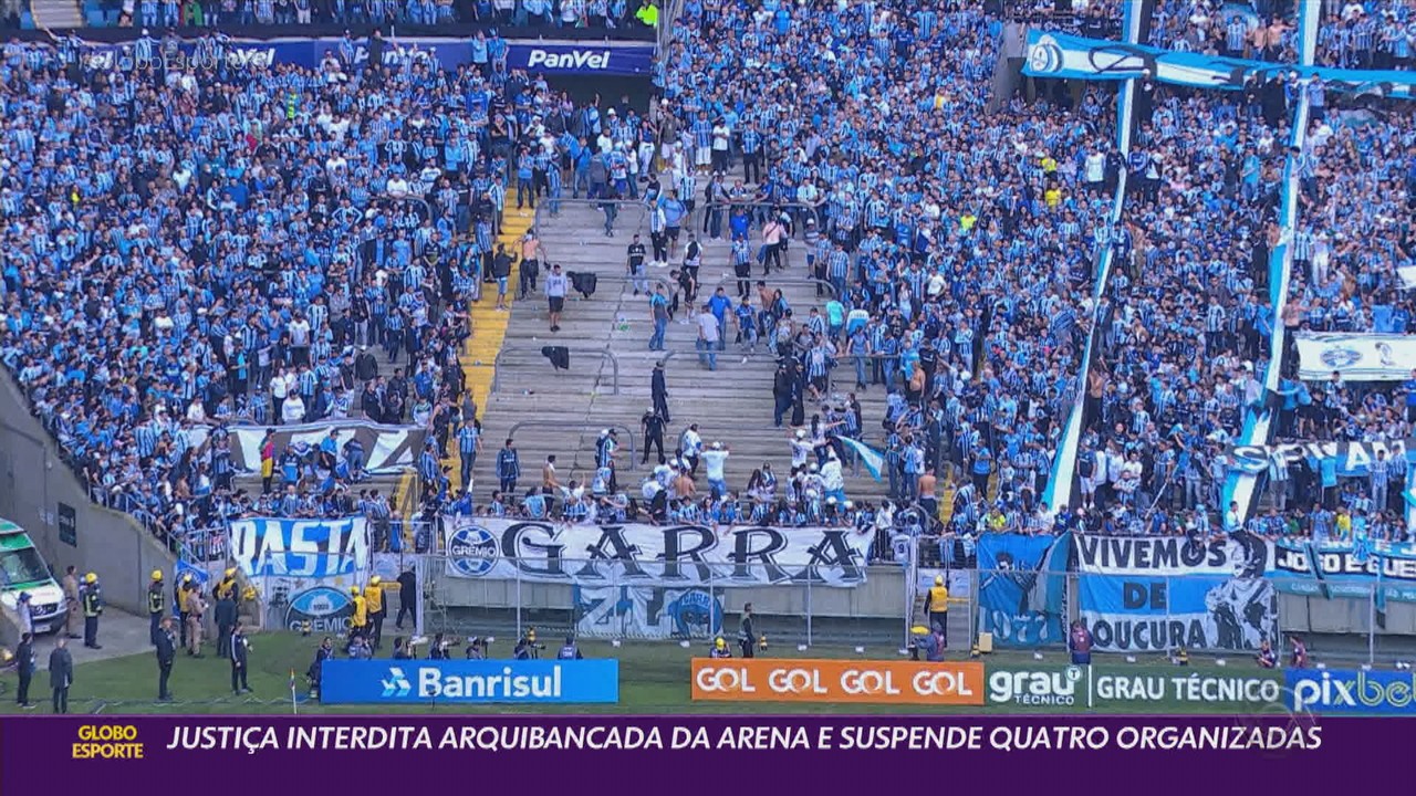 Justia interdita arquibancada da Arena e suspende quatro organizadas