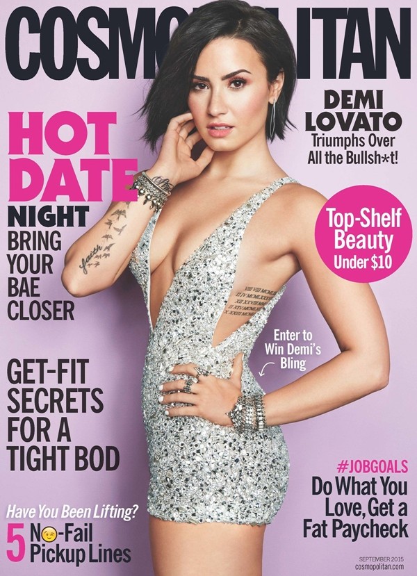Demi Lovato na capa da Cosmopolitan (Foto: Divulgação)