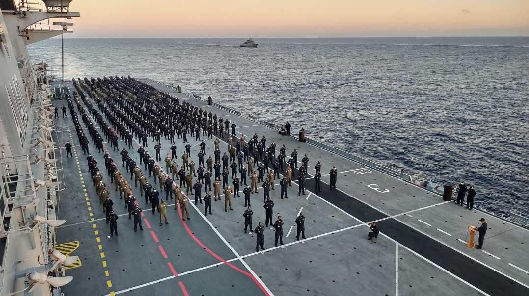 Construído pelos ingleses, HMS Ocean foi comprado em 2018 pelo governo brasileiro — Foto: Divulgação Marinha