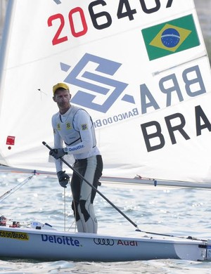 Robert Scheidt evento-teste vela Rio (Foto: André Durão)