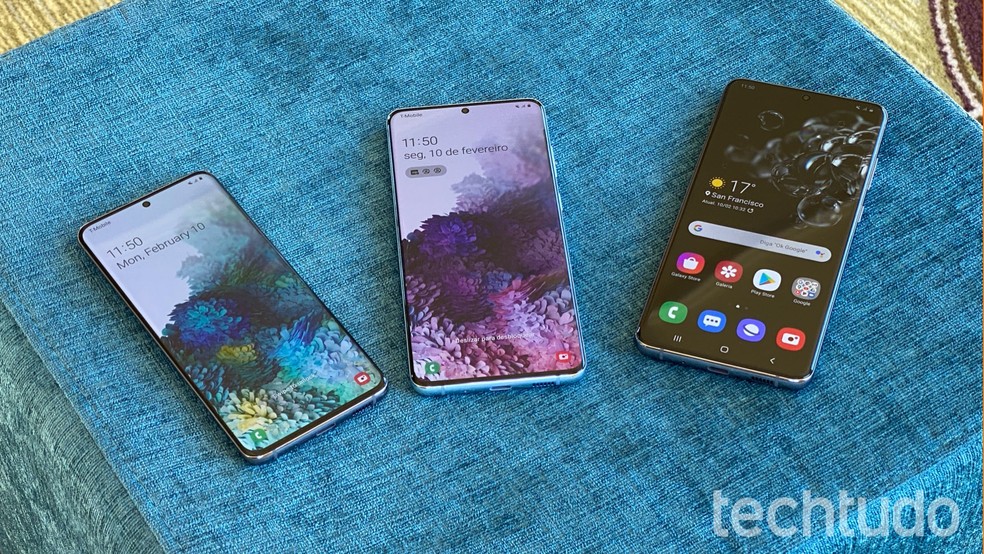 Galaxy S20 e outros seis celulares Samsung estão entre os smartphones mais procurados durante a Semana do Consumidor 2022 — Foto: Thássius Veloso/TechTudo