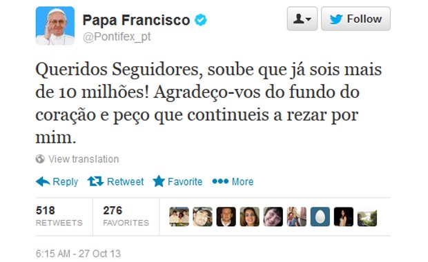 Papa Francisco (@Pontifex_pt) / X