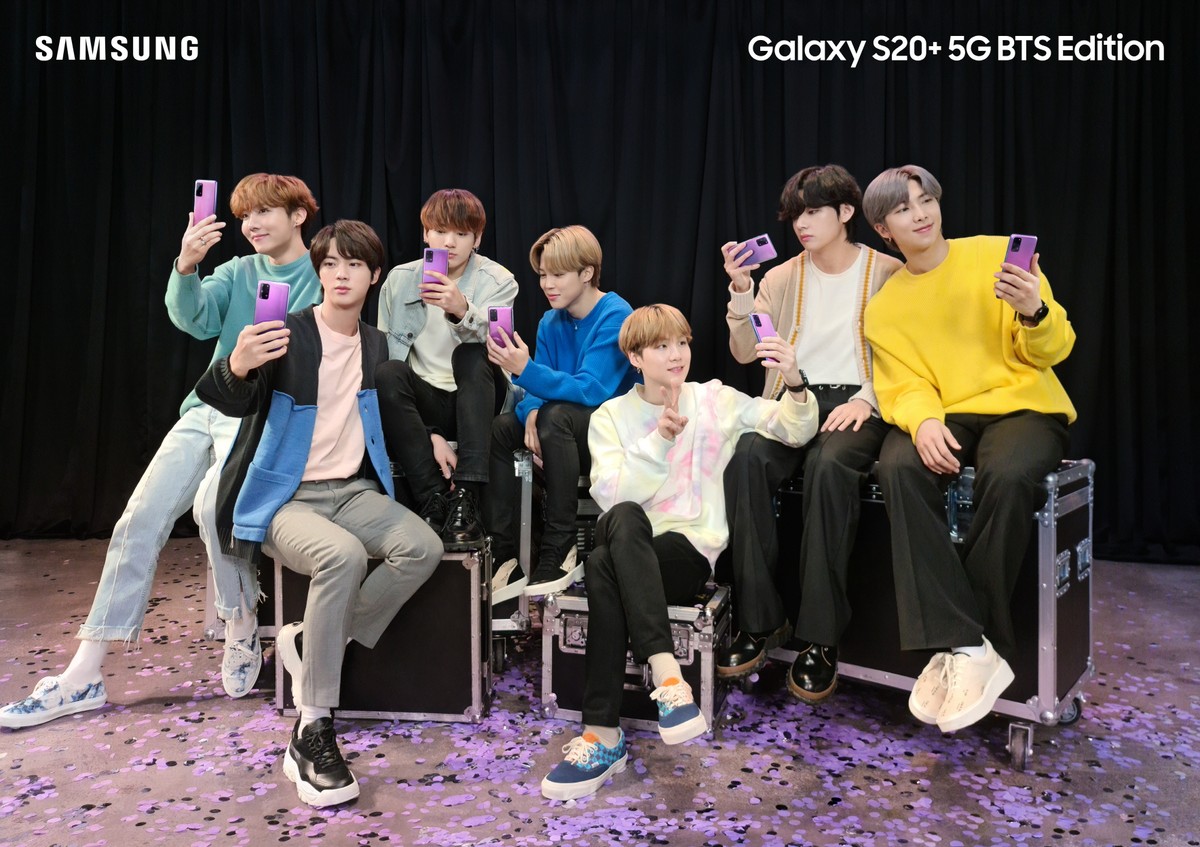 Celular do BTS: ediÃ§Ã£o do Galaxy S20 Plus homenageia banda