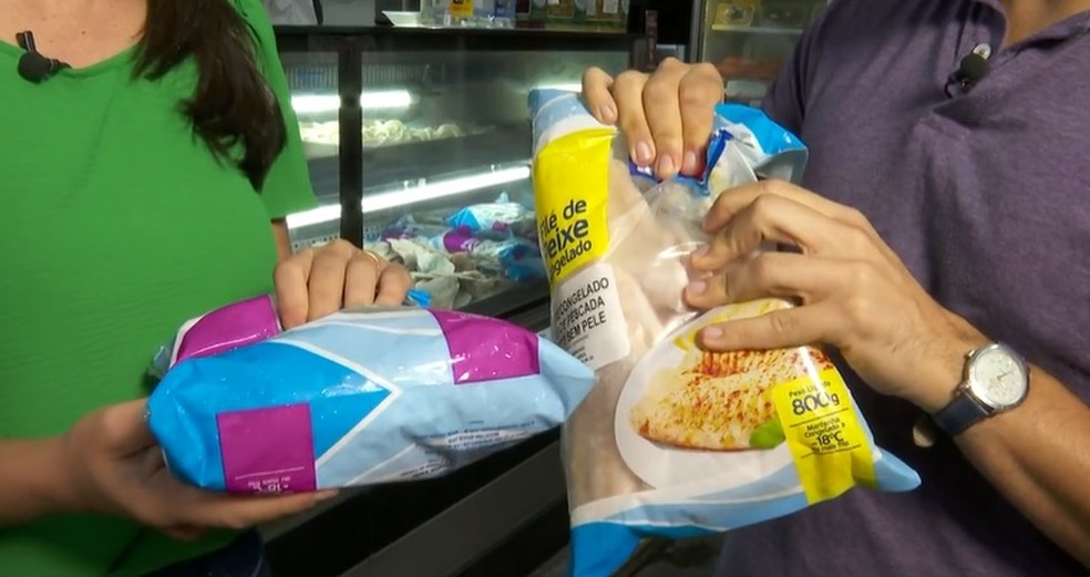 Nutricionista explicou o que deve ser observado ao comprar peixe congelado — Foto: Vitor Diagonel/EPTV