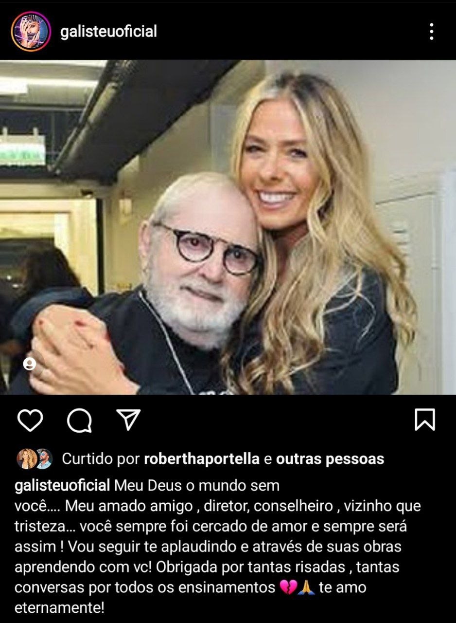 Celebrities mourn the death of Jô Soares (Photo: Reproduction/Instagram)