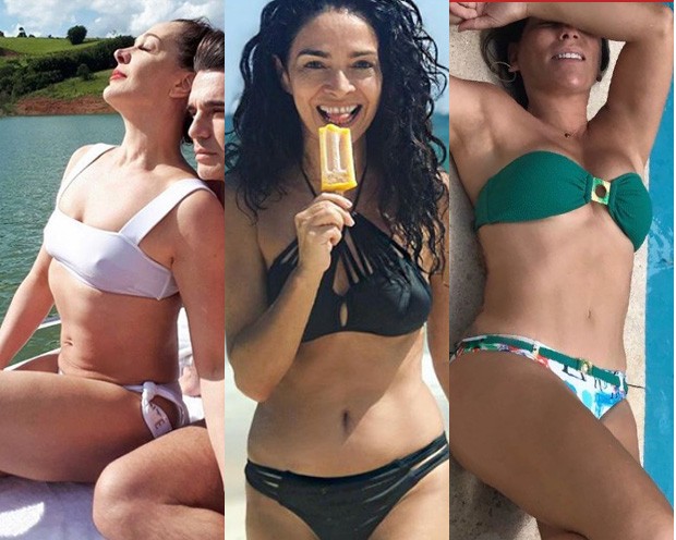 Cláudia Raia, Claudia Ohana e Glória Pires: elas arrasam de biquíni! (Foto: Reprodução / Instagram)