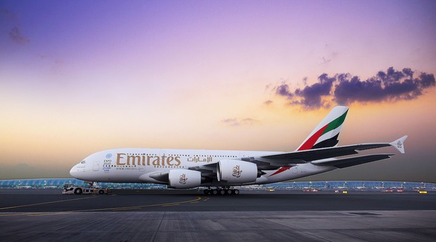 A380 da Emirates começa a ser usado na rota Guarulhos-Dubai (Foto: Divulgação)